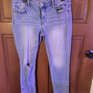 American Eagle Outfitters Faded Blue Skinny Jeans